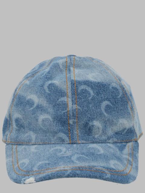 Marine Serre Marine Serre Men Cappello Da Baseball "Moon" In Denim