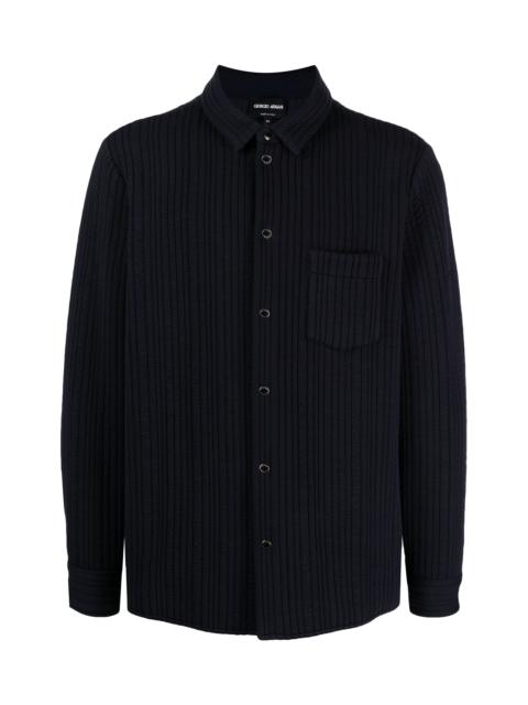 GIORGIO ARMANI QUILTED PRESS-STUD SHIRT