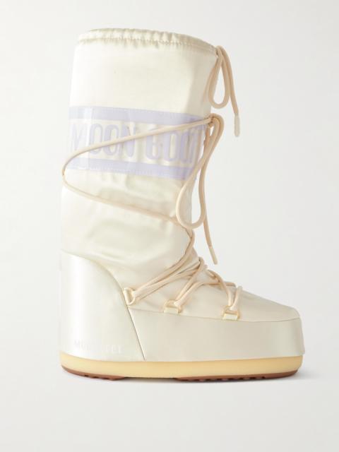 MOON BOOT Icon Pearly Satin And Pvc Snow Boots