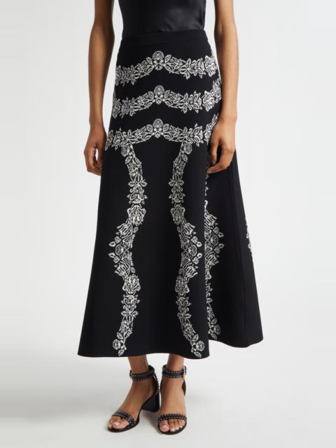 ULLA JOHNSON Ulla Johnson Valencia Jacquard Maxi Skirt in Noir at Nordstrom
