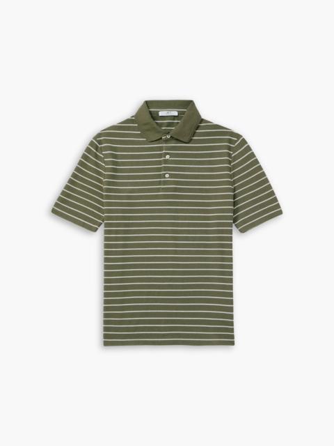 Other Designers Golf striped cotton-piqué polo shirt