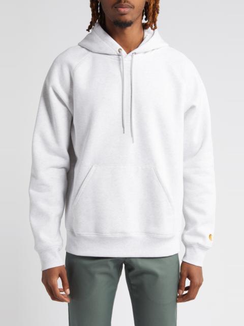 Carhartt Carhartt Work In Progress Chase Fleece Hoodie in Ash Heather /Gold at Nordstrom