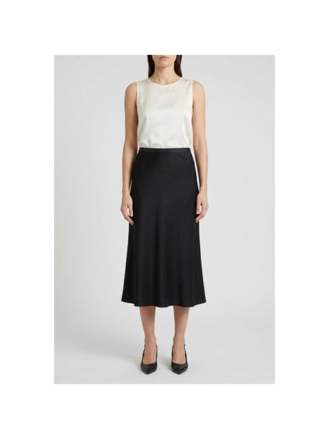Brunello Cucinelli Brunello Cucinelli Woblack Silk Blend Midi Skirt