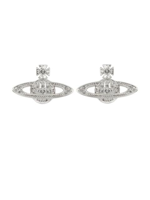 Vivienne Westwood MINI BAS RELIEF EARRINGS WITH CRYSTALS
