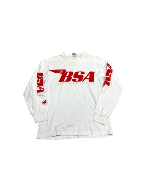 Other Designers Japanese Brand - Vintage 90s BSA Motorcycles Longsleeve Shirt Harley Davidson