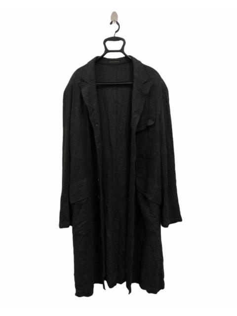 🔥YOHJI YAMAMOTO POUR HOMME WRINKLES WOOL RAYON OVERCOAT