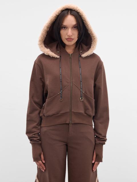 RUI Chocolate Detachable Hood Bomber Jacket