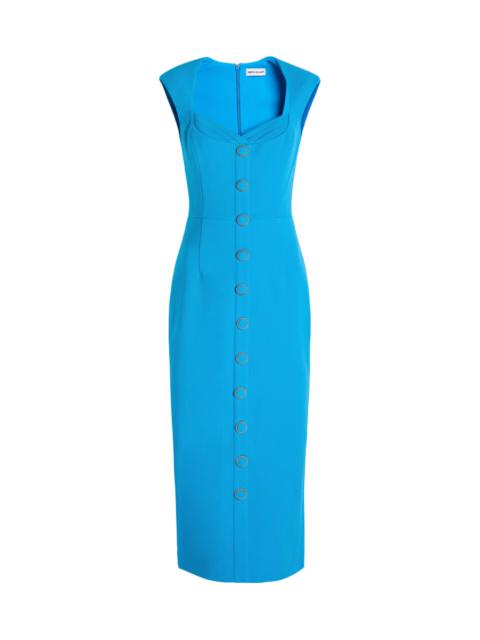 REBECCA VALLANCE Rebecca Vallance Skylar Button-embellished Crepe Midi Dress