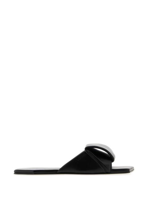 Loewe Loewe Women Black Leather Origami Slippers