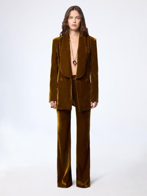 NINA RICCI Fluid Velvet Flared Pants