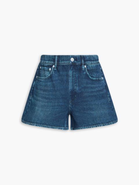 rag & bone Miramar denim-effect print French cotton-terry shorts