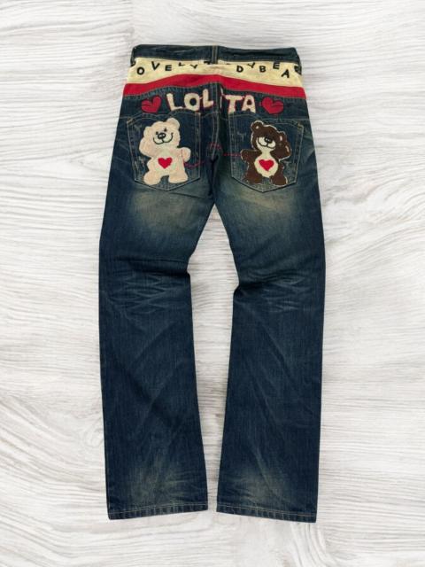 Hysteric Glamour Yoshitomo Nara Lolita Washed Claw Mark Embroidery Bear
