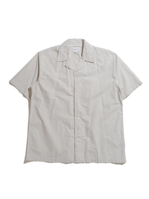 NORSE PROJECTS Mads Poplin Stripe SS Ecru