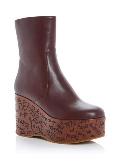 Chloé Women's Maxime Platform Wedge Booties
