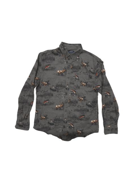 Other Designers Croft & Barrow Full Print Hunting CHamois (E107)