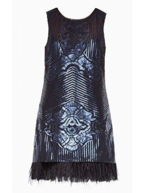Other Designers Caterina Sequin Feather Dress