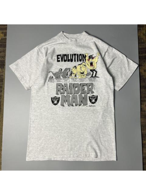 Other Designers Vintage - 1993 Los Angeles Raiders “Raider Man” Evolution Nfl Tees