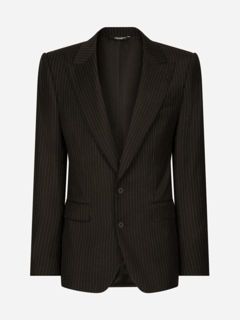 Dolce & Gabbana Single-breasted pinstripe wool Sicilia-fit jacket