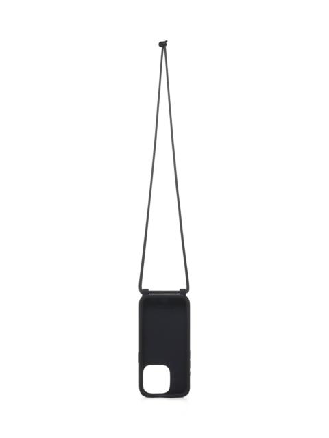 Bottega Veneta Bottega Veneta Men Black Iphone 15 Pro Case With Strap