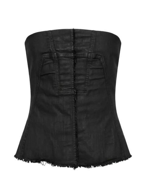 Rick Owens DRKSHDW Rick Owens Drkshdw Women Waxed-Finish Bustier Top
