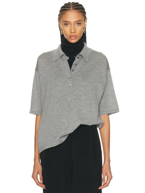 SPRWMN Oversized Cashmere Polo Top