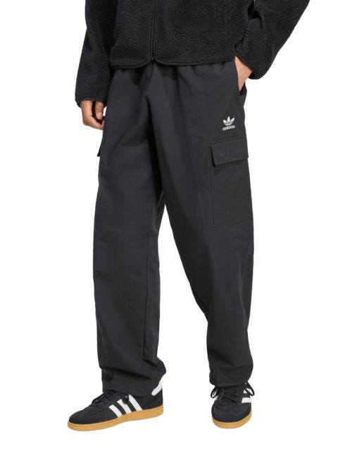 adidas adidas Trefoil Essentials Cotton Ripstop Cargo Pants in Black/White at Nordstrom