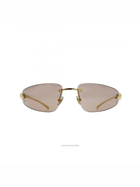 Cartier Panthere de Cartier Rimless Sunglasses - Yellow Gold
