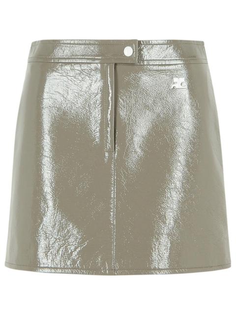 courrèges Courreges 'REEDITION' Grey Polyester Blend Miniskirt