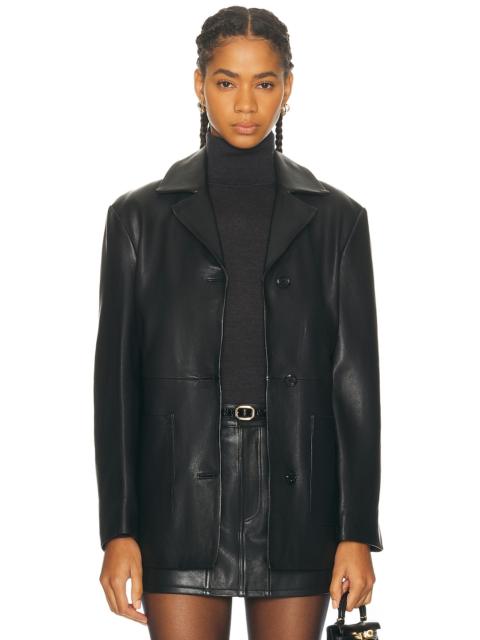 RENGGLI Leather Blazer