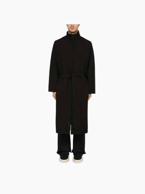 Fear Of God Black Wool Trench Coat With High Collar Men