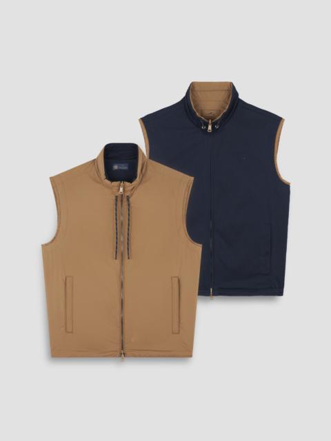 Paul & Shark REVERSIBLE GILET IN WOOL, SILK, AND MICROFIBER