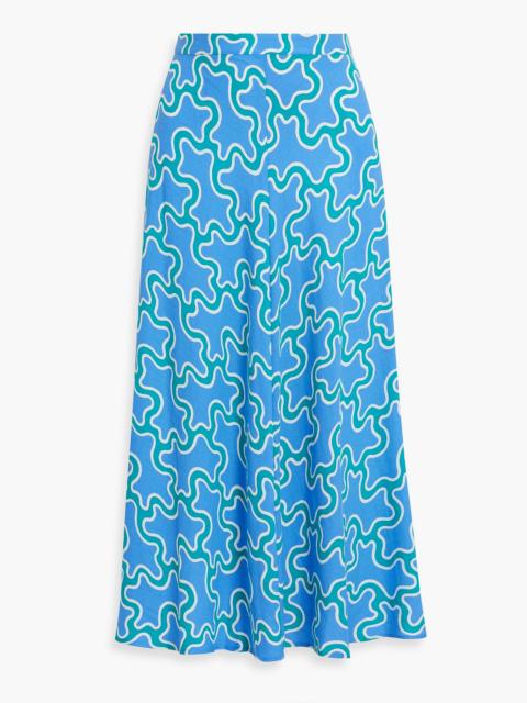 DIANE VON FURSTENBERG Florencia printed woven midi skirt