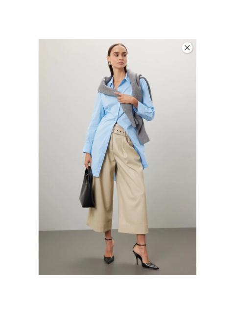 Other Designers New! Eudon Choi Paperbag Wide‎ Leg Vegan Leather Pants sz 2