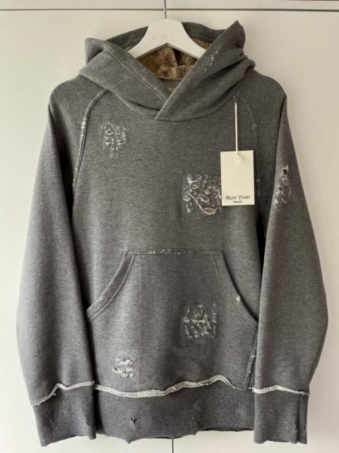 Other Designers Marc Point Venezia - Marc Point/SSSR Venezia Distressed Patch Asymmetrical Hoodie