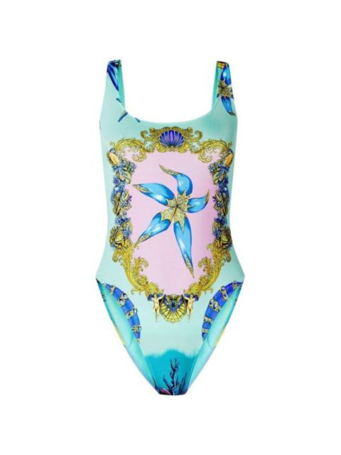 VERSACE Multicolor Trésor De La Mer Printed Swimsuit One-piece Bathing Suit