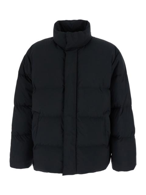 SAINT LAURENT Saint Laurent Men Black Down Jacket With High Collar And Long Sleeves In Tech Fabric For Men