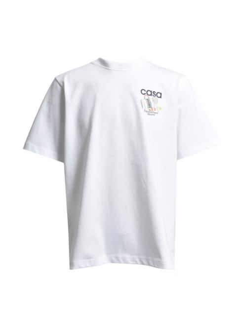 CASABLANCA EQUIPEMENT SPORTIF PRINTED UNISEX T-SHIRT / WHT