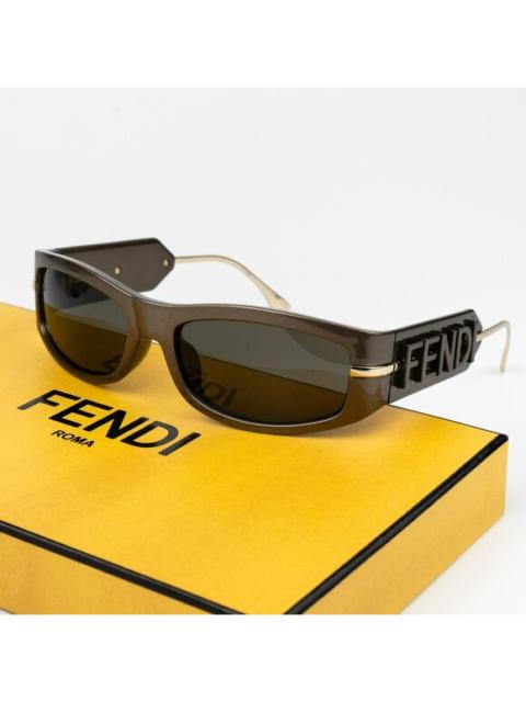 FENDI Fendi SHADOW Men Sunglasses Oval Pink Brown FE40120I 45E BRAND NEW