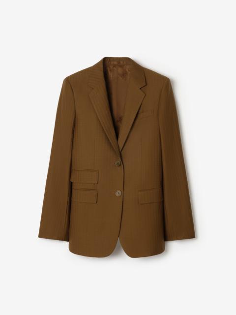 Burberry Wool Mohair Tailored Jacket