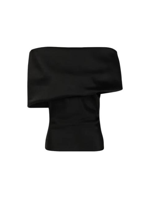 entire studios BARGE TOP BLACK SATEEN
