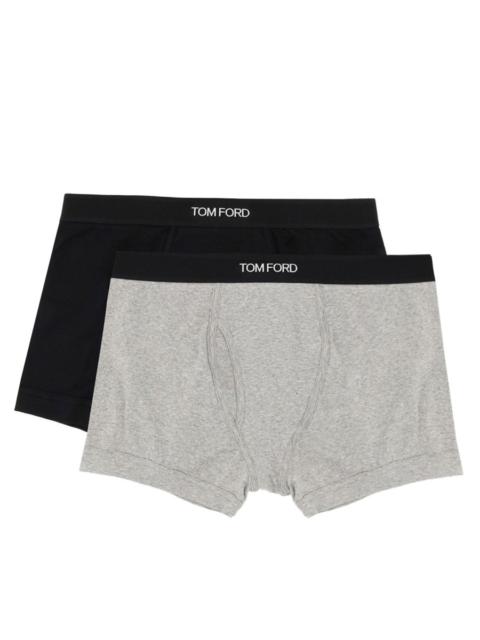 TOM FORD BI-PACK COTTON BOXER SHORTS WITH LOGO