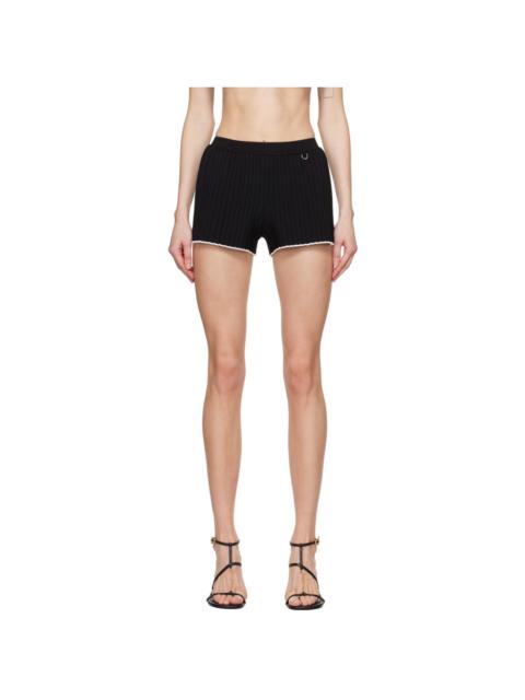 JACQUEMUS Black Les Sculptures 'Le short maille plissé' Shorts