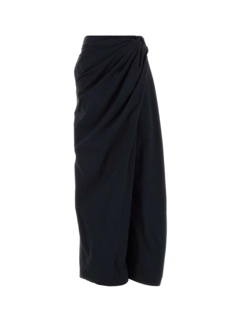 Other Designers Jw Anderson Women Navy Blue Poplin Wide-Leg Pant