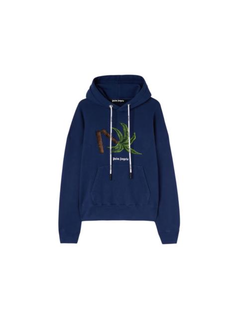 Palm Angels Palm Angels Broken Palm Hoodie 4655 Navy Blue/Green