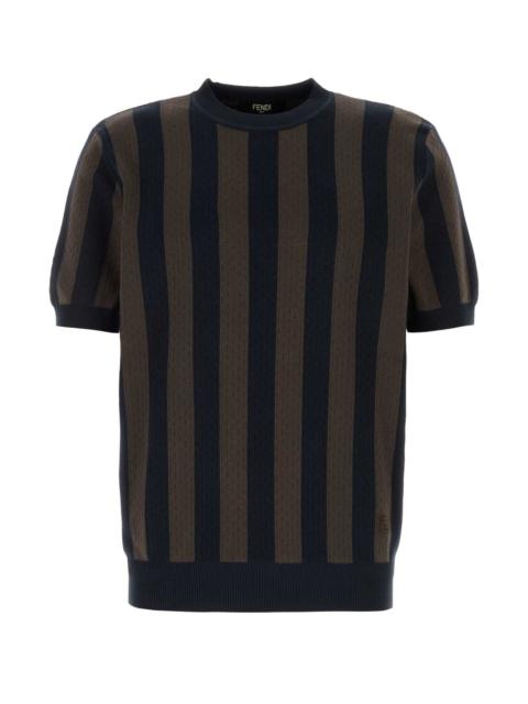 FENDI Fendi Men Embroidered Knit T-Shirt