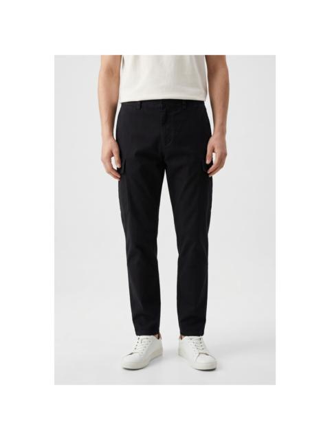 Brunello Cucinelli Brunello Cucinelli Black Cotton Cargo Trousers