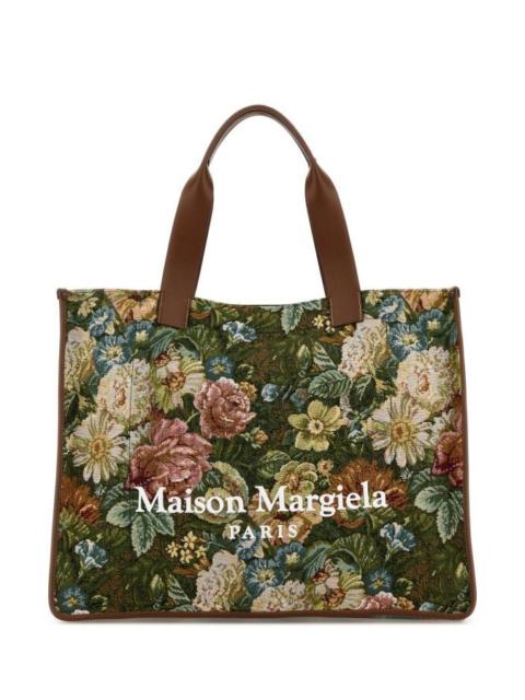 Embroidered canvas shopping bag