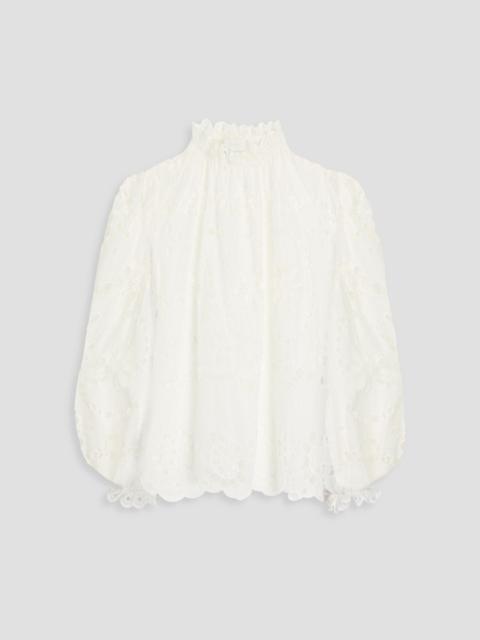 Zimmermann Broderie anglaise cotton blouse
