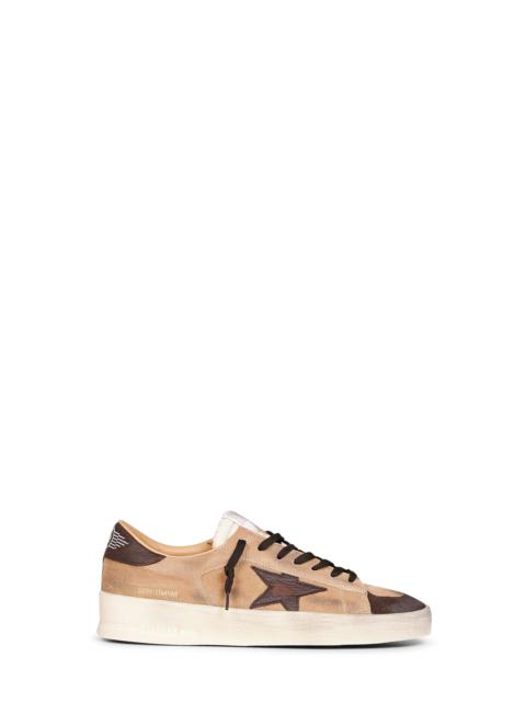 Golden Goose Golden Goose Men Beige Suede Stardan Sneakers