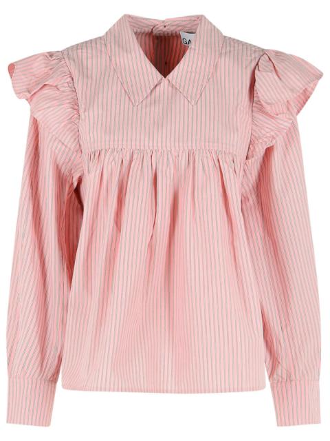 GANNI Ganni Pink Cotton Blouse